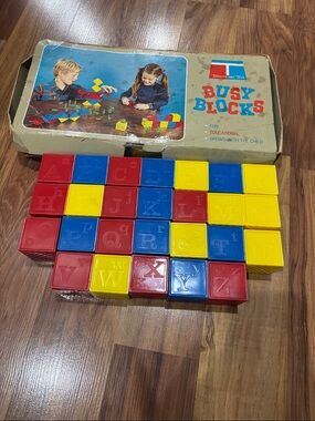 Tupperware "Busy Blocks" from the 1970s.